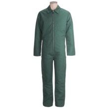 Work King Twill Coveralls - Insulated (For Men) in Spruce Green - Closeouts