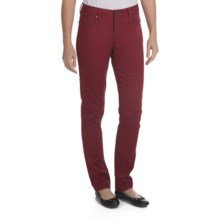 Worn Poppy Skinny Jeans - Brushed Sateen (For Women) in Boysenberry - Closeouts
