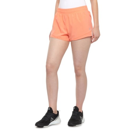 ASICS Woven Shorts - Built-In Briefs (For Women) - GUAVA (XL )
