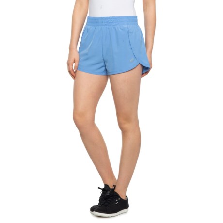 ASICS Woven Shorts - Built-In Briefs (For Women) - PERIWINKLE (XL )