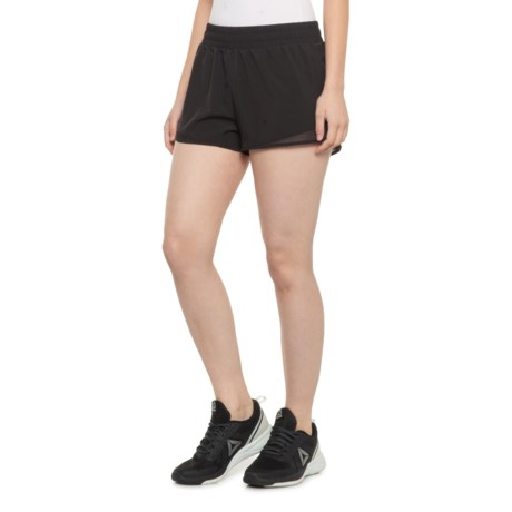 ASICS Woven Shorts with Liner (For Women) - PERFORMANCE BLACK (M )