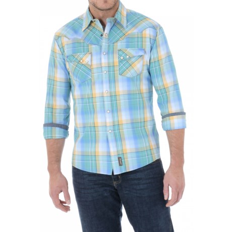 Wrangler Retro Plaid Shirt Snap Front, Long Sleeve (For Men)
