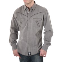 Wrangler Rock 47 Western Shirt -  Snap Front, Long Sleeve (For Men) in Grey - Closeouts