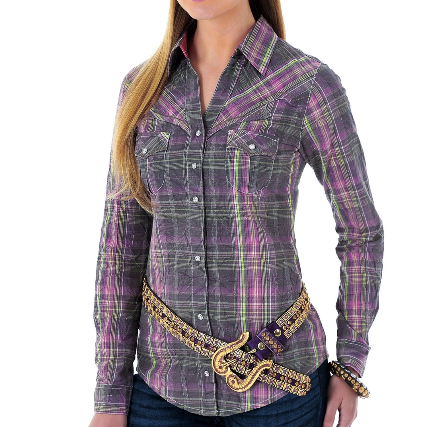 Wrangler Rock 47 Western Shirt - Snap Front, Long Sleeve (for Women 