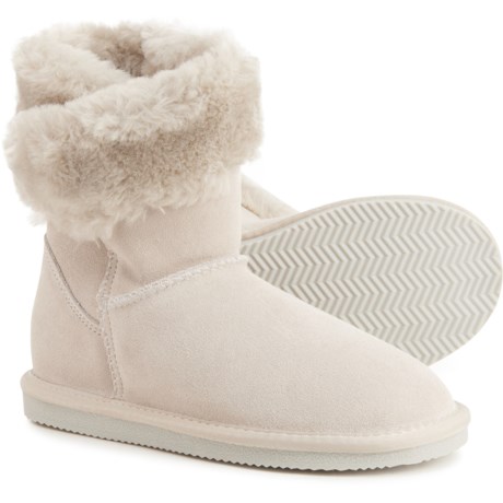 LAMO Wrap Cozy Boots - Suede (For Girls) - DOVE (2 )