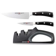 Wusthof Classic Ikon Knife and Sharpener Set - 3-Piece in See Photo - Closeouts