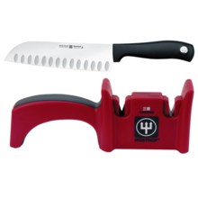 Wusthof Silverpoint Santoku Knife and Sharpener Set in See Photo - Closeouts