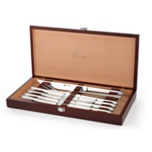Wusthof Stainless Steel Steak and Carving Knife Set with Presentation Box - 10-Piece in See Photo - Closeouts