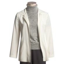 Yansi Fugel Microfiber Jacket - Hooded, Stretch Crepe (For Women) in Atrium White - Closeouts