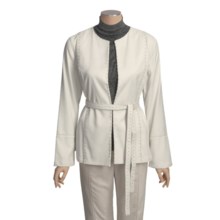 Yansi Fugel Moleskin Nailhead Jacket - Belted (For Women) in Atrium White - Closeouts