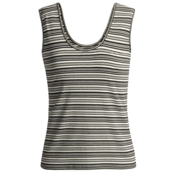 Yansi Fugel Stretch Rayon Tank Top (For Women) in Black/White