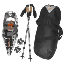 Yukon Charlie's Pro Guide Snowshoe Kit - 21", Bag, Poles in Titanium/Black/Grey - Closeouts