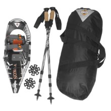 Yukon Charlie's Pro Guide V Snowshoe Kit - 9x30" Snowshoes, Poles, Bag in Titanium/Black/Grey - Closeouts