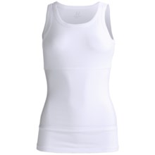 Yummie Tummie Boyfriend Tank Top - 3-Panel (For Women) in White - Closeouts