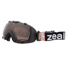 Zeal Transcend GPS Snowsport Goggles - Spherical Polarized Lens in Carbon Matte Black - Closeouts