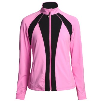 Zen 101 Multicolor Fitness Jacket (For Women) in Sherbet Pink