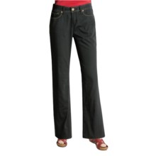 Zenim Black Jeans - Bootcut, Gold Stitching (For Women) in Black - Closeouts