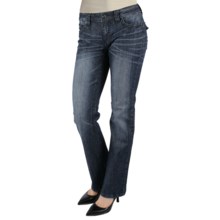 Zenim Bootcut Denim Jeans - Bling Flap Back Pocket (For Women) in Rain - Closeouts