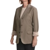 Zenim Boyfriend Jacket - Stretch Cotton Gabardine (For Women)
