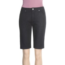 Zenim Classic Denim Bermuda Shorts (For Women) in Dark Wash - Closeouts