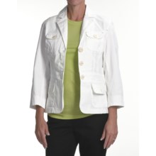 Zenim Rip Cotton Blazer (For Women) in White - Closeouts