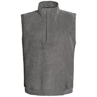 Zero Restriction Classic Microsuede Vest - Zip Neck (For Men) in Battleship Grey