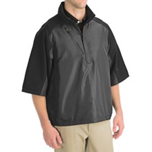 Zero Restriction Mix Half-Sleeve Pullover - Zip Neck (For Men) in Black - Closeouts
