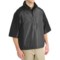 Zero Restriction Mix Half-Sleeve Pullover - Zip Neck (For Men) in Black