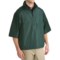 Zero Restriction Mix Half-Sleeve Pullover - Zip Neck (For Men) in Jungle