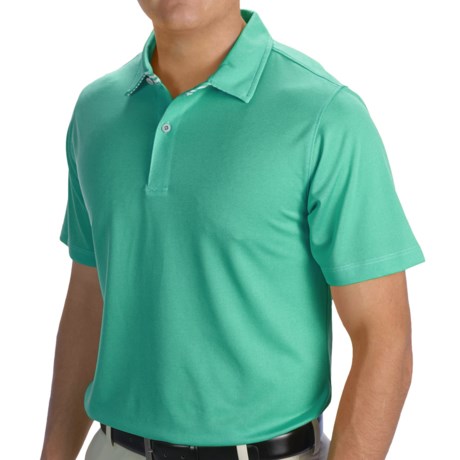 Zero Restriction Solid Pique Polo Shirt Short Sleeve (For Men and Big Men)