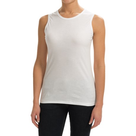 Zimmerli Crew Neck Cotton Shirt Sleeveless For Women