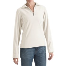 Zip Neck Polar Fleece Pullover (For Women) in Natural - 2nds