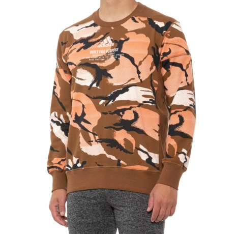 Adidas ZNE AOP Crew Sweater (For Men) - WILD BROWN (S )