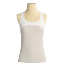 Zobha Classic Tank Top - Built-In Shelf Bra (For Women) in Grey/White - Closeouts
