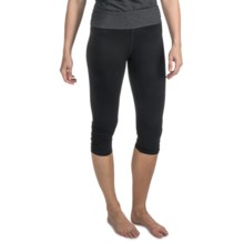Zobha Ruched Capris - Supplex® Nylon (For Women) in Black/Phantom Heather - Closeouts