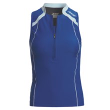 Zoot Endurance Tri Tank Top - Shelf Bra, Zip Neck (For Women) in Indigo/Ice - Closeouts