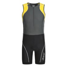 Zoot Sports Endurance Tri Race Suit - Zip Neck (For Men) in Shadow Pure/Yellow - Closeouts