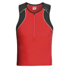 Zoot Sports Endurance Tri Tank Top - Zip Neck (For Men) in True Red/Black - Closeouts