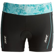 Zoot Sports High-Performance Tri Shorts - 4”, UPF 50+ (For Women) in Black/Aruba/Print - Closeouts