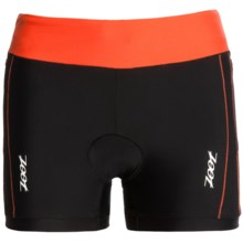 Zoot Sports High-Performance Tri Shorts - 4”, UPF 50+ (For Women) in Black/Poppy - Closeouts