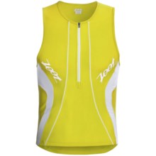 Zoot Sports High-Performance Tri Tank Top - UPF 50+, Zip Neck (For Men) in Volt/White - Closeouts