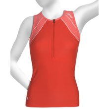 Zoot Sports High-Performance Tri Tank Top - Zip Neck, UPF 50+, Built-In Bra (For Women) in Poppy/Dawn/Pink - Closeouts