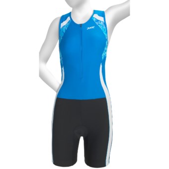 Zoot Sports Performance Hydro Tri Race Suit - UPF 50+ (For Women) in Oceanus/Oceanus/Print