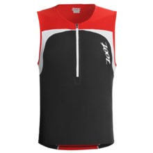 Zoot Sports Performance Tri Mesh Top Jersey - UPF 50+, Zip Neck, Sleeveless (For Men) in Black/Zoot Red - Closeouts