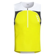 Zoot Sports Performance Tri Mesh Top Jersey - UPF 50+, Zip Neck, Sleeveless (For Men) in Volt/White - Closeouts