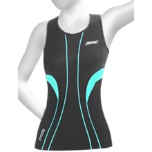 Zoot Sports ULTRA Tri Racerback Top - UPF 50+, Built-In Bra (For Women) in Black/White/Aruba - Closeouts