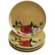 Zrike Rooster Collection Salad Plates - Set of 4
