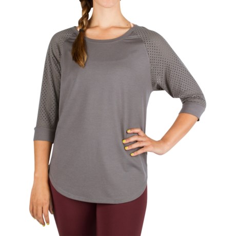 Zuala Horizon Lattice Shirt 34 Sleeve For Women