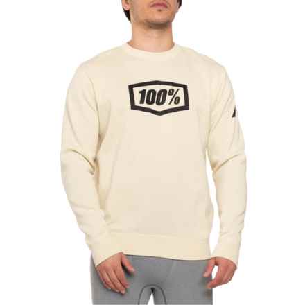 100 PERCENT Icon Crew Sweatshirt in Chalk