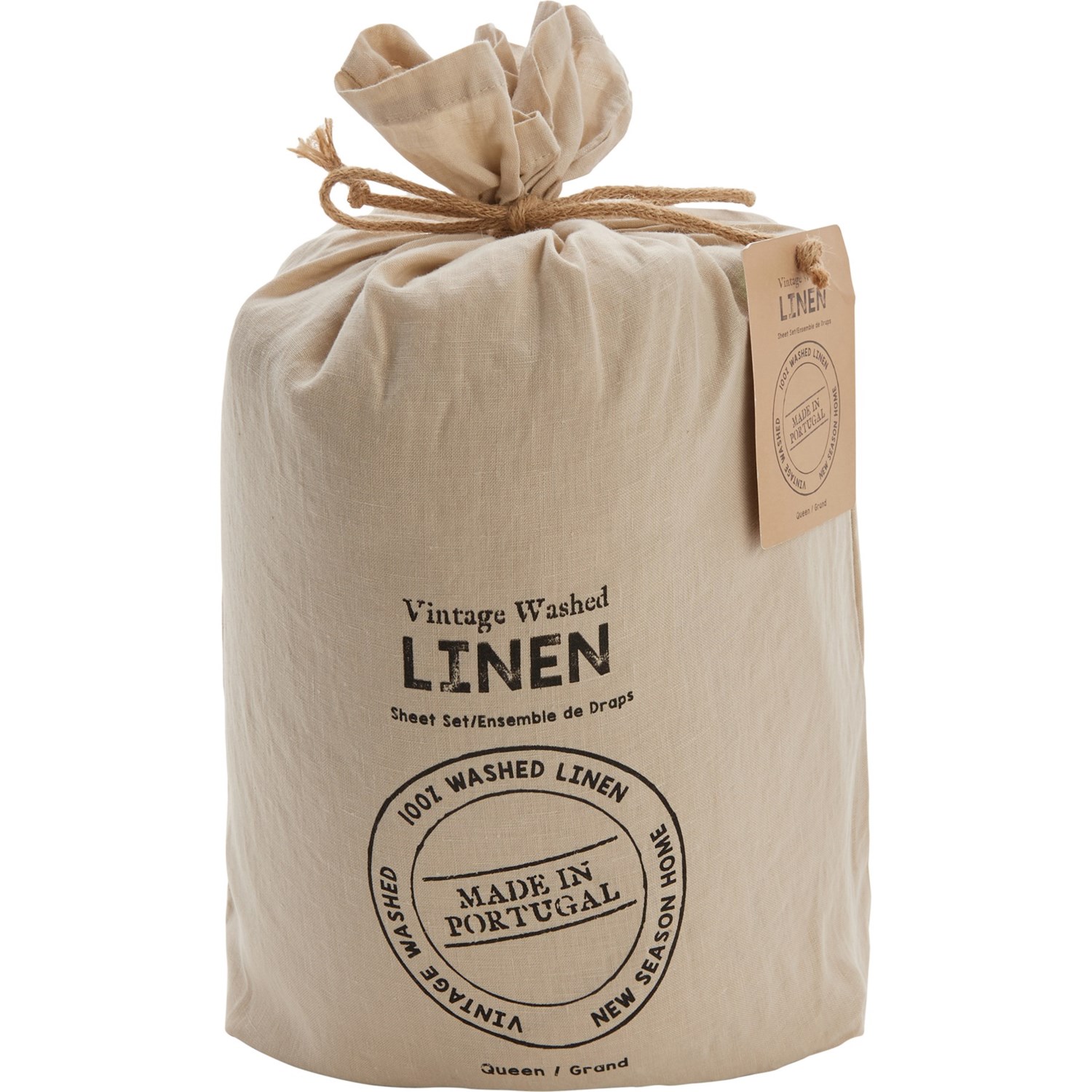 100 Linen Made in Portugal Sheet Set Queen, Linen Save 48